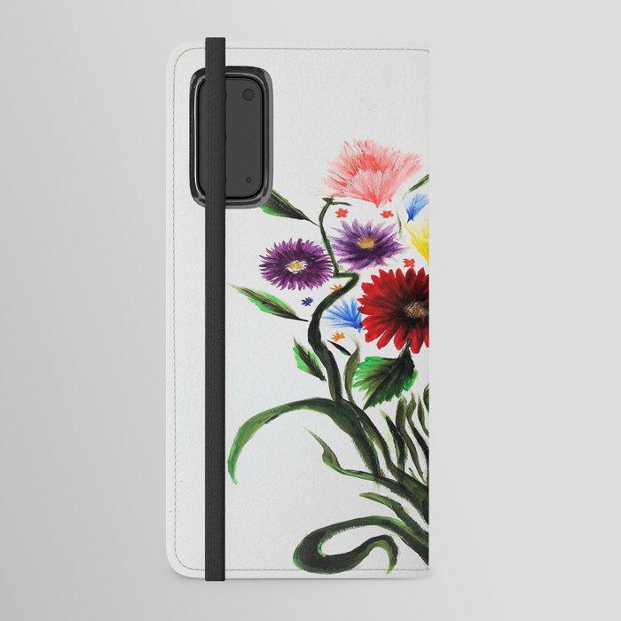 Acrylic Flowers Bouquet Art Print Android Wallet Case