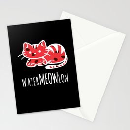 Watermeowlon Watermelon Melons Stationery Card