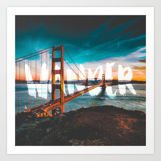 Wander Golden Gate Bridge Art Print