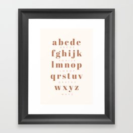 Alphabet Print Framed Art Print