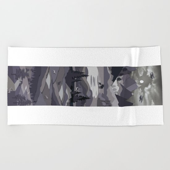 Up The Mountains Beach Towel
