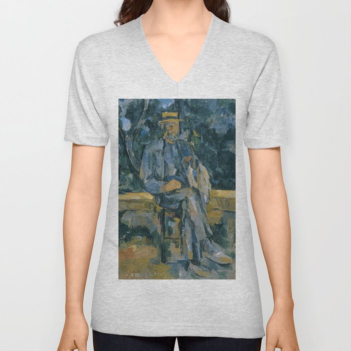 Paul Cezanne - Portrait of a Man V Neck T Shirt