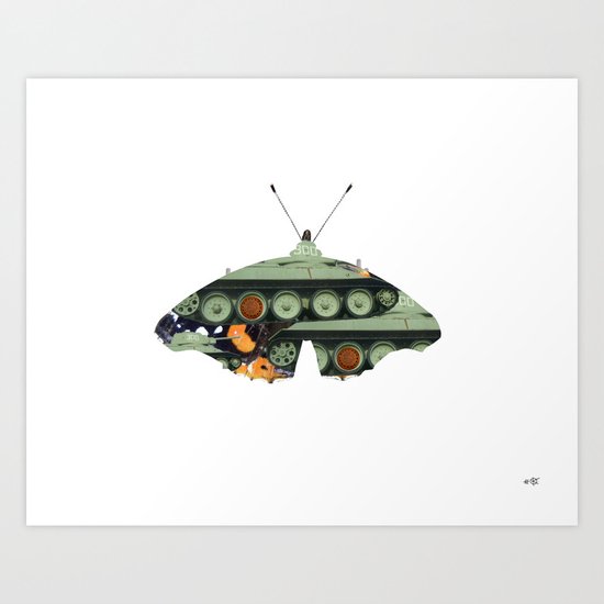 Butterfly Bomber Art Print