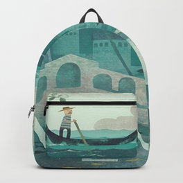 Vintage Venice Backpack | Travel, Water, Gondola, Italy, Italia, Venice, Canal, Veneto, Venetian, Venezia 