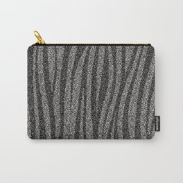 Zebra Print Grey Glitter Carry-All Pouch