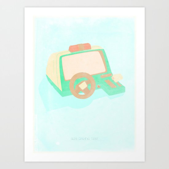 80's Driving test Art Print