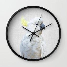 White Cockatoo - Colorful Wall Clock