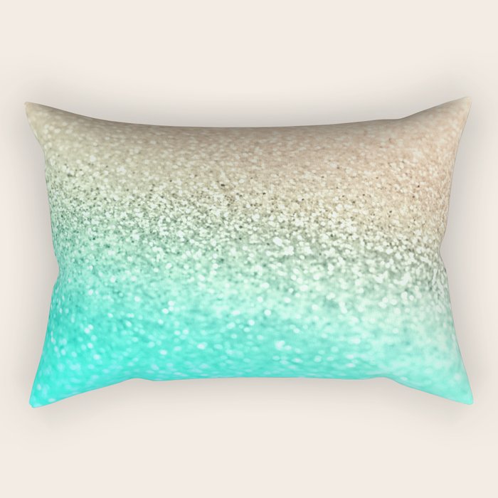 GOLD AQUA Rectangular Pillow by monikastrigel Society6