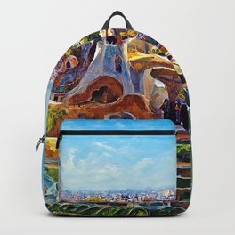Barcelona, Panorama from Parc Guell Backpack