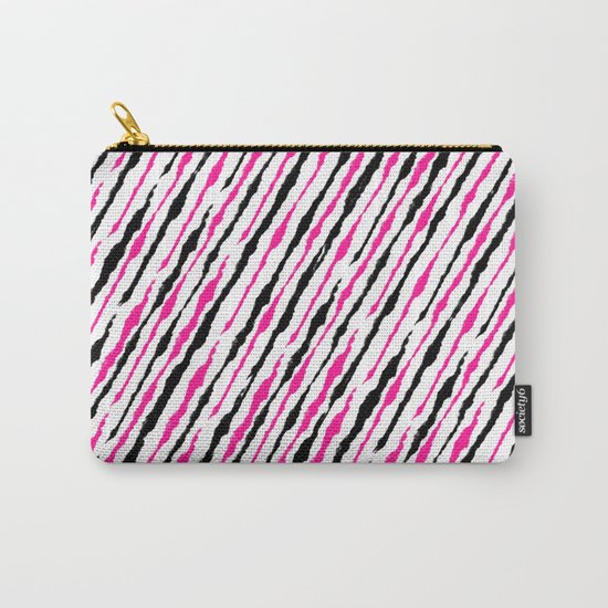 Pink and Black Pattern Carry-All Pouch