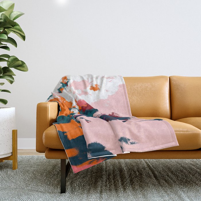 Kamakichi - Abstract Colorful Art Pattern Throw Blanket