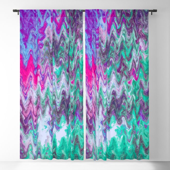 Crazy Fluid Painting Abstract Blackout Curtain