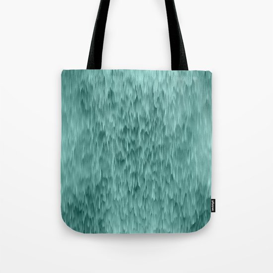 mint abstract rain Tote Bag