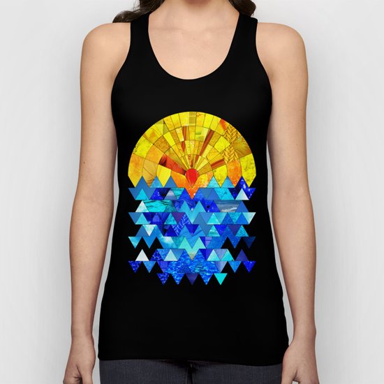 Sun & Sea Collage Unisex Tank Top
