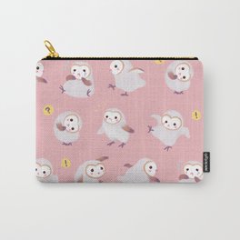 Baby Barn Owls - pink Carry-All Pouch