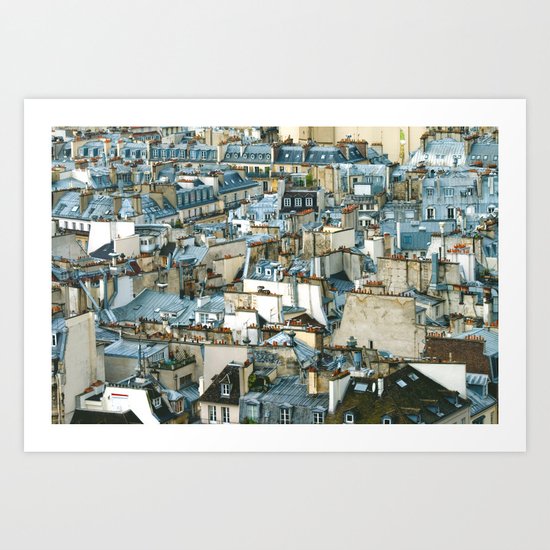 Toits de Paris Art Print