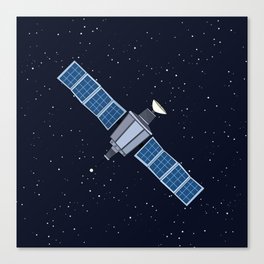 Floating Satellite Canvas Print