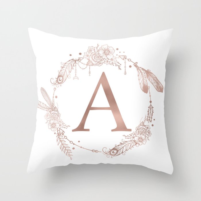 Initial throw pillow cheap