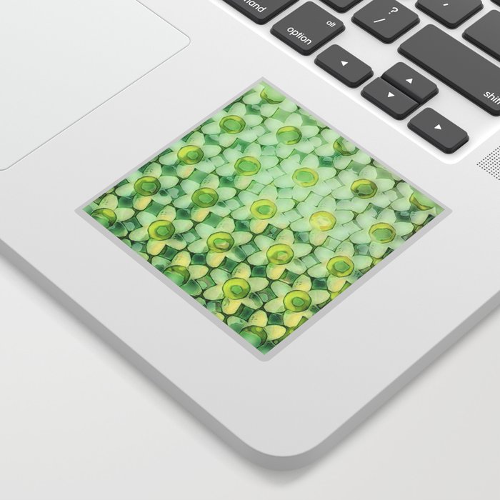 Modern Daisy Pattern Yellow Green Sticker