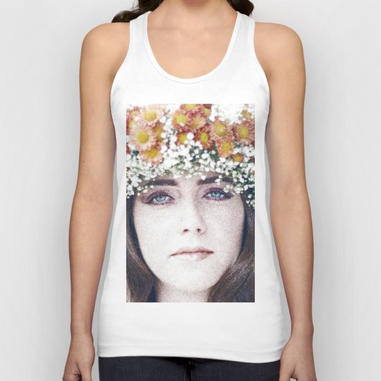Face flower Unisex Tank Top