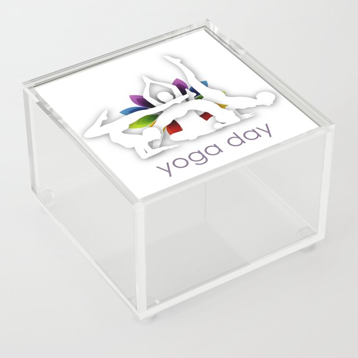Yoga meditation Chakra or aura colors ayurvedic wellness	 Acrylic Box