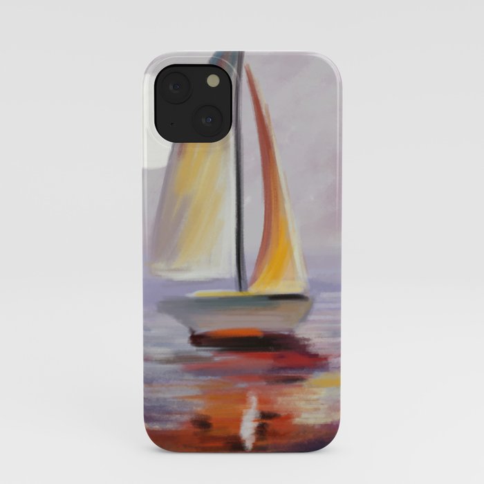 Out on a sail boat iPhone Case