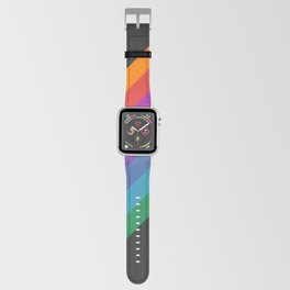 Black & Rainbow Stripe Apple Watch Band