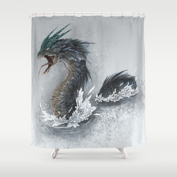 water dragon  Shower Curtain