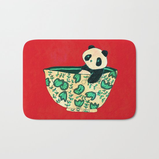 Dinnerware sets - panda in a bowl Bath Mat