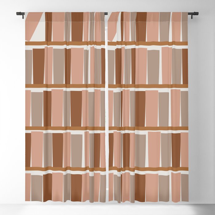 bookshelf (brown tone family) Blackout Curtain