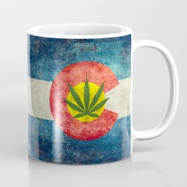 Colorado flag with leaf - Marijuana leaf that is! Coffee Mug