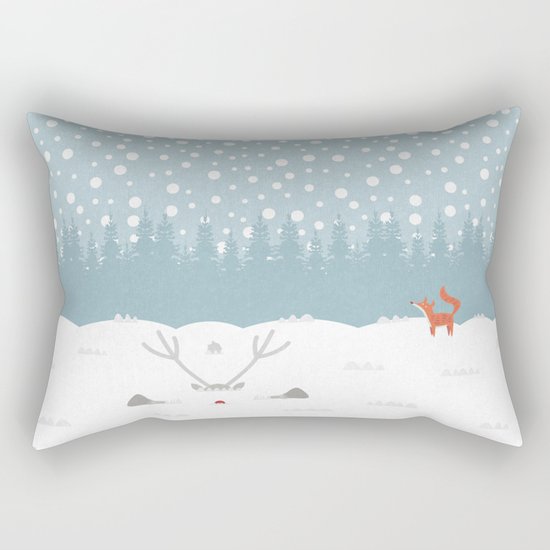 Deep Snow Rectangular Pillow