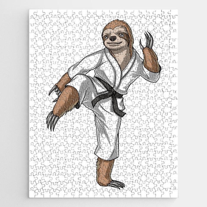 Sloth Karate Fighter Jigsaw Puzzle