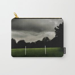 Football goalposts in an empty field Carry-All Pouch