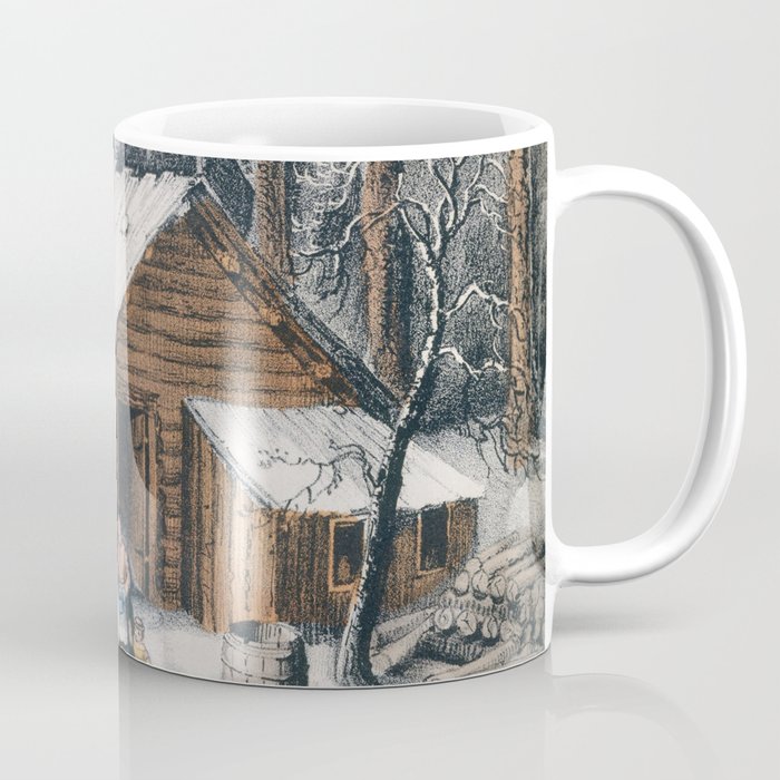 Vintage Home in The Wilderness Painting (1870) Coffee Mug