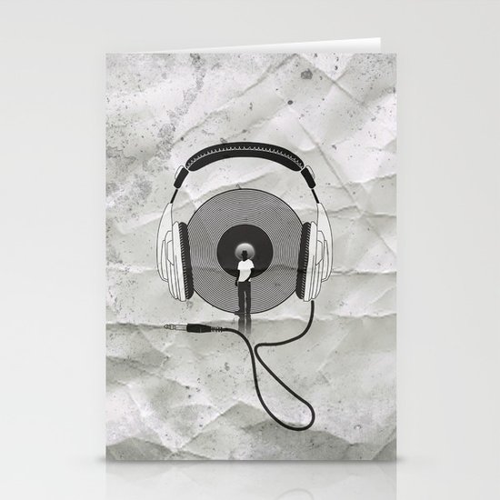 vinyl afro Stationery Cards