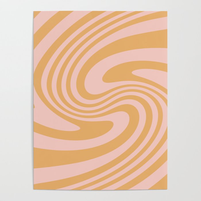 Orange & Pink Wave Poster