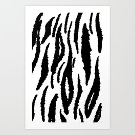 Black and white tiger skin print Art Print