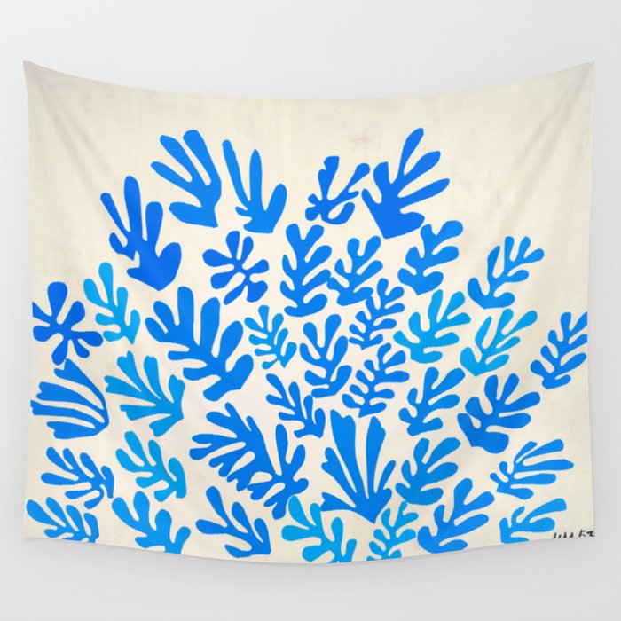 Collage of Leaves, #4- Oceania, by Henri Matisse Wall Tapestry