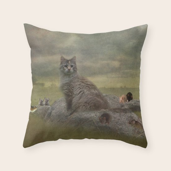 The Mouser Throw Pillow