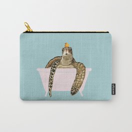 Sea Turtle in Bathtub Carry-All Pouch