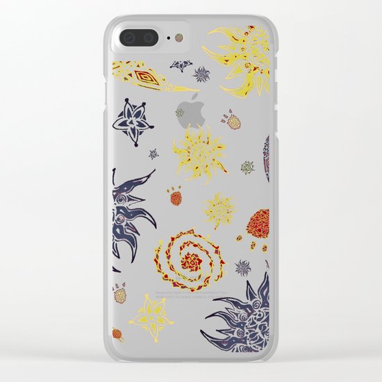 Christmas Space Pattern Clear iPhone Case