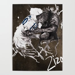 zidane posters-zidane headbutt print art Poster