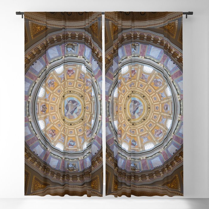 Dome Ceiling Fresco St. Stephen's Basilica Blackout Curtain