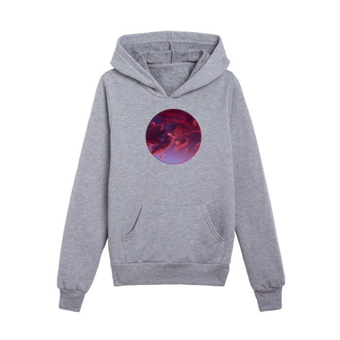 Viva Magenta Cloudscape - 0150 Kids Pullover Hoodie