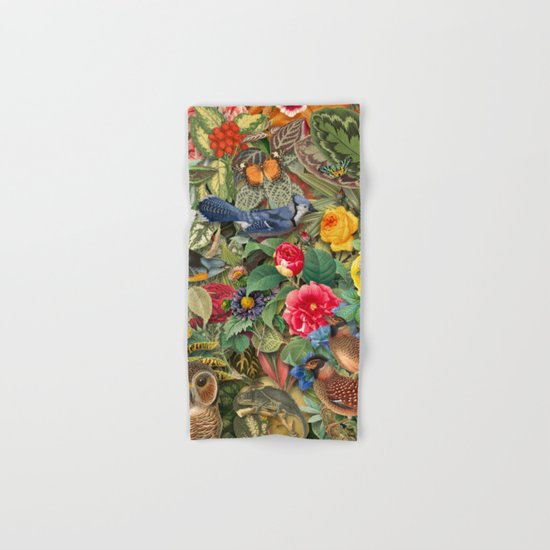 Birds Insects Plants Hand & Bath Towel