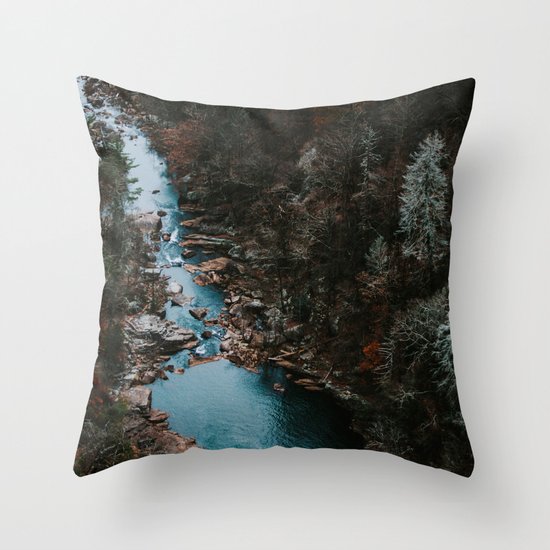 Blue Creek #landscape #society6 Throw Pillow