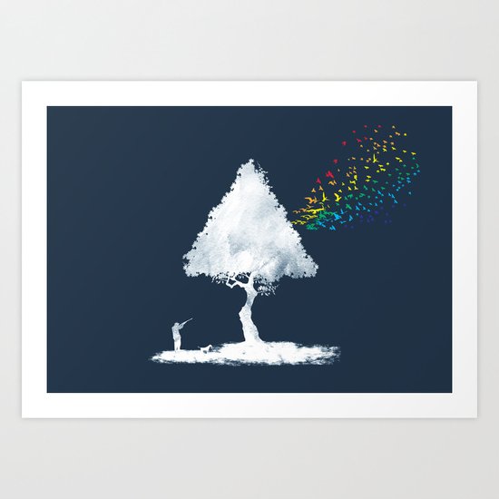 colourful hunting Art Print