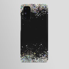 Black Holographic Glitter Pretty Glam Elegant Sparkling Android Case