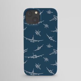 Airplanes on Navy iPhone Case